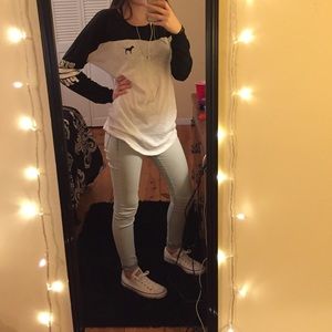 ONE HOUR SALE! PINK open back crew