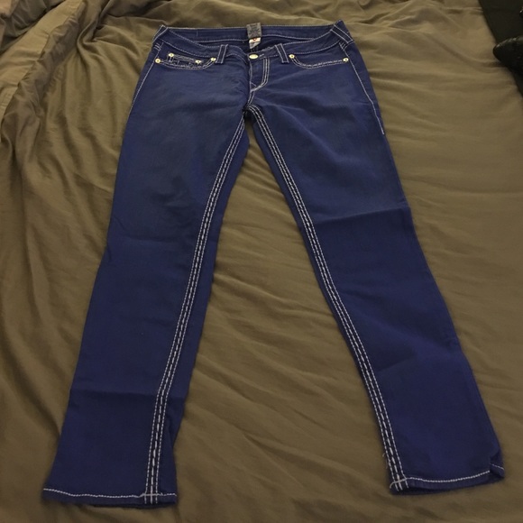 True Religion size 33 Royal blue jeans
