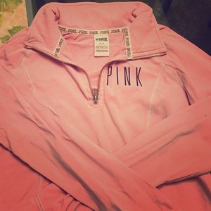 PINK 1/4 zip sweater
