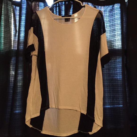 Black and white stripped tang top