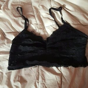 Black lace bralette