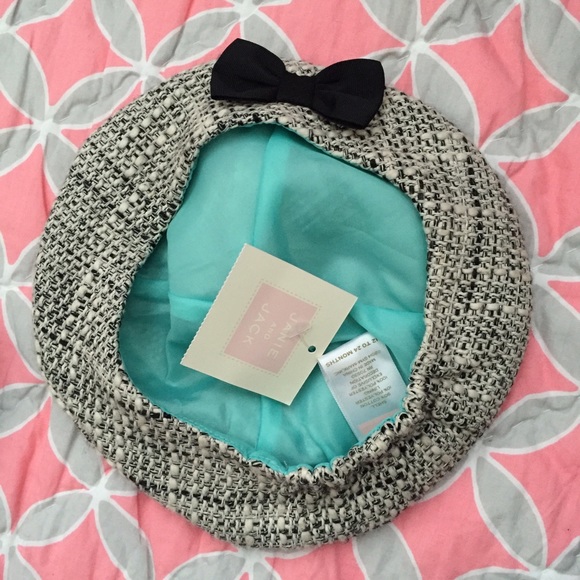 Janie and Jack tweed bow toddler hat - NEW