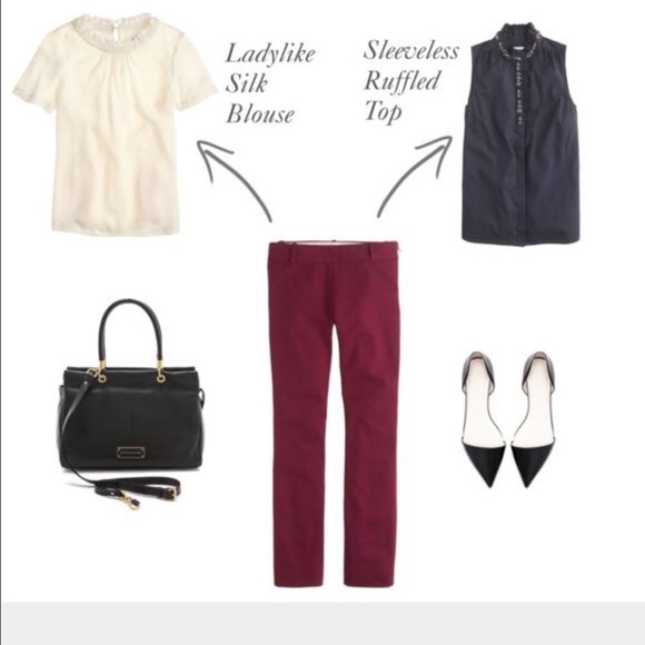J. Crew Wine/Oxblood Minnie Pant