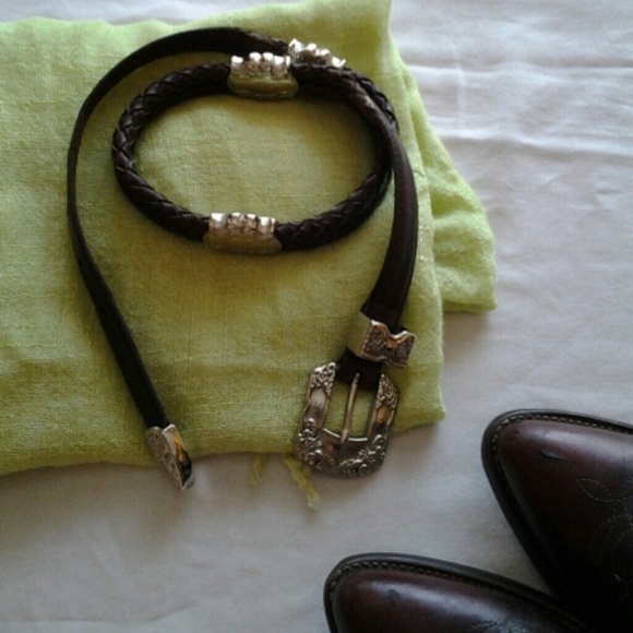 JG Hook braided leather belt