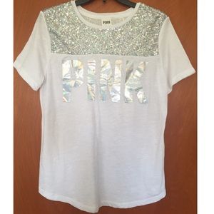 Victoria's Secret Pink Sequin Tee