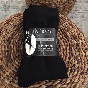 NWT 2 Pair Ellen Tracy  Fleece Leggings