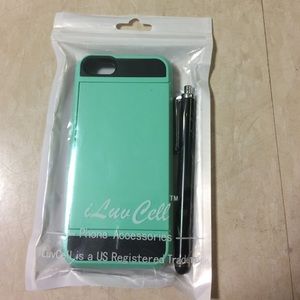 Phone case with sliding back for credit cards