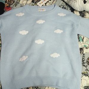 ❌ TRADED ❌ Pastel Blue Kawaii Cloud Sweater