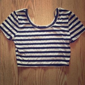 Striped F21 crop top