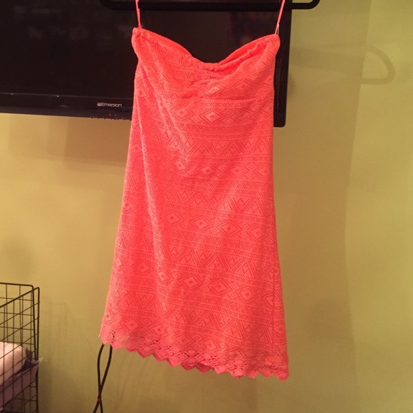 Tube top dress with open back