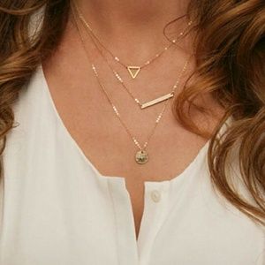 3 Layer Triangle Necklace