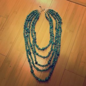 Betsy Pittard Designs Turquoise 5 Strand Necklace