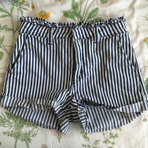 vertically striped shorts
