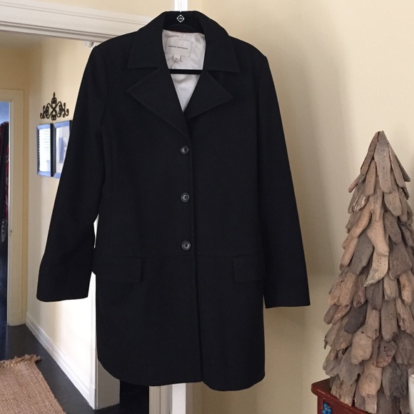 Banana Republic Black Wool Pea Coat