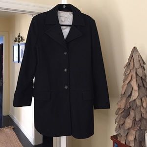 Banana Republic Black Wool Pea Coat
