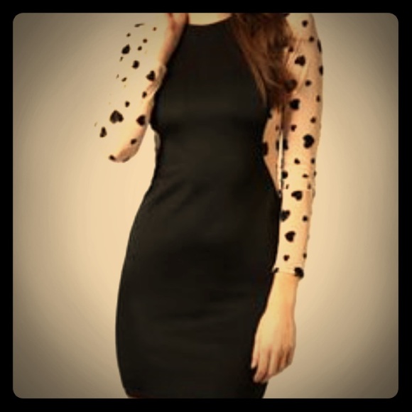 Mesh detail illusion bodycon dress