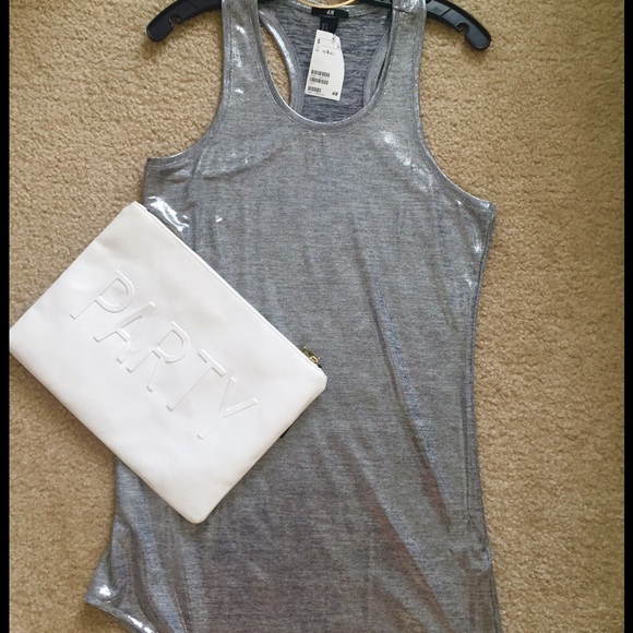 Silver metallic dress