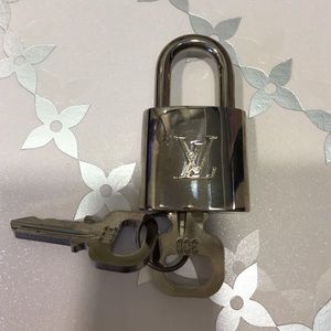 Louis Vuitton Padlock and Keys in Silver