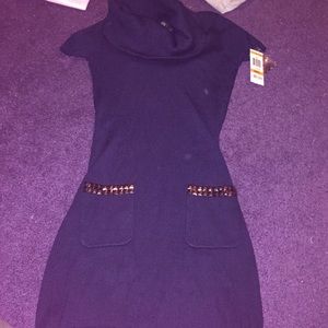 Conservative long loose neck sweater