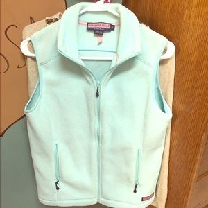 Vineyard Vines mint green fleece vest