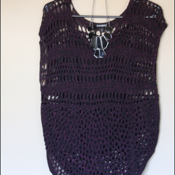 Express short sleeve poncho