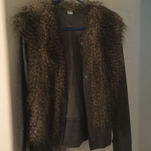 Three Dots Fur Jacket -Medium
