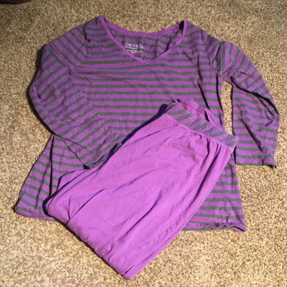 Purple and Dark Gray pj set