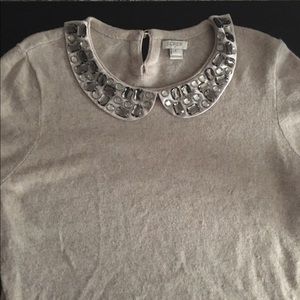 J.Crew factory jewel collar sweater