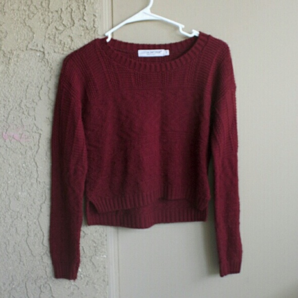 Dark red (wine) cropped sweater