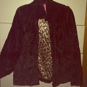 Betsey Johnson fur jacket