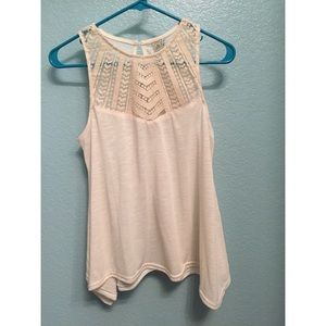 white embroidered tank top