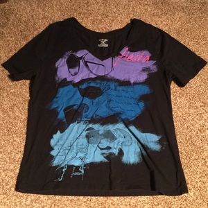 Black V neck Lane Bryant fiesta Tee