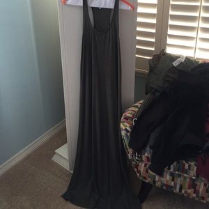 Army green maxi dress