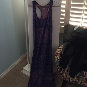 Purple printed maxi dress