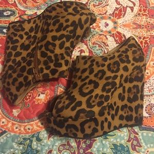Leopard Wedges