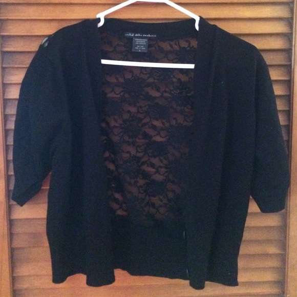 Black lace cardigan