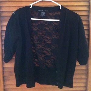 Black lace cardigan