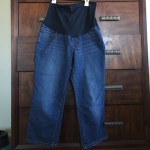 Motherhood maternity jean capris - medium wash