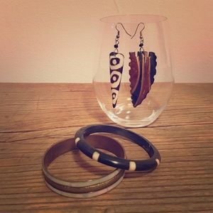 Bangles and earring set