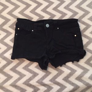 Black Distressed Denim Forever 21 Shorts.