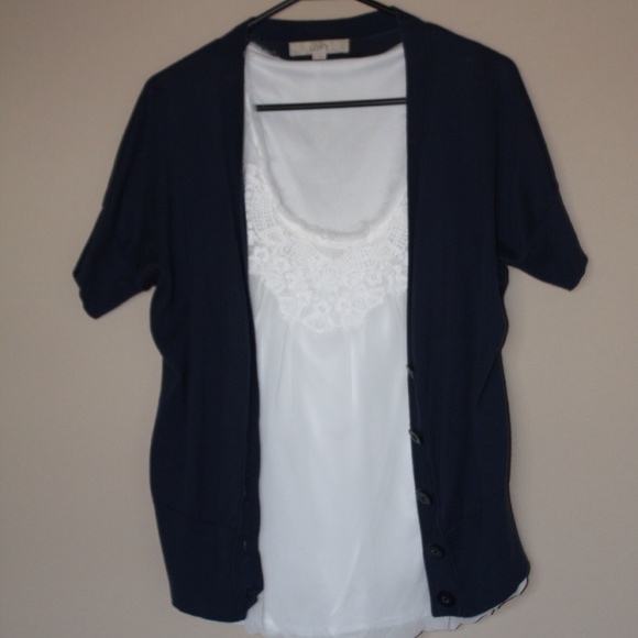 Loft short sleeve cardigan