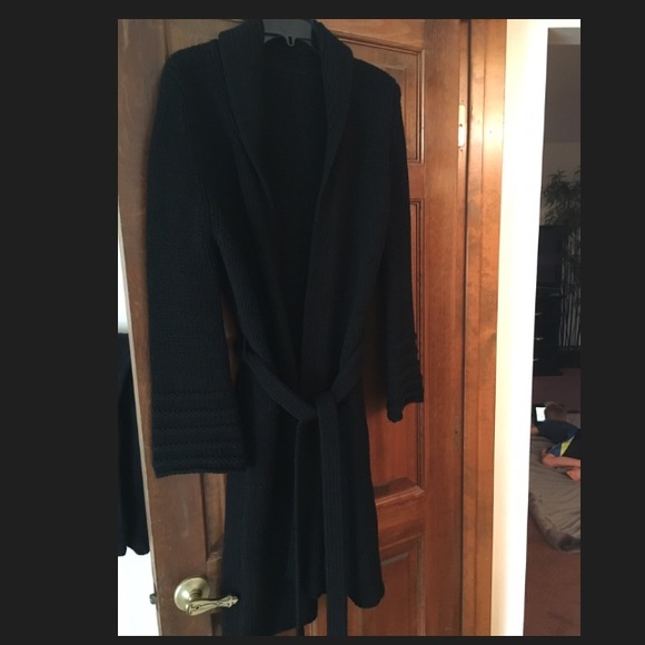 Gorgeous hand knit Long black sweater