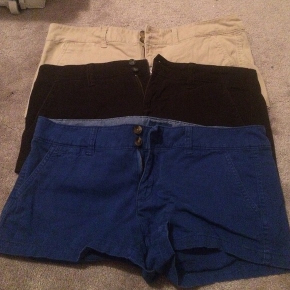 Twill shorts. $25 for all three or $10 each