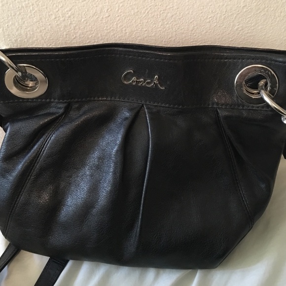 Authentic leather coach carrying bag