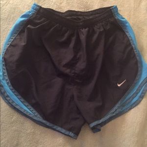 Navy and blue Nike dry fit athletic shorts