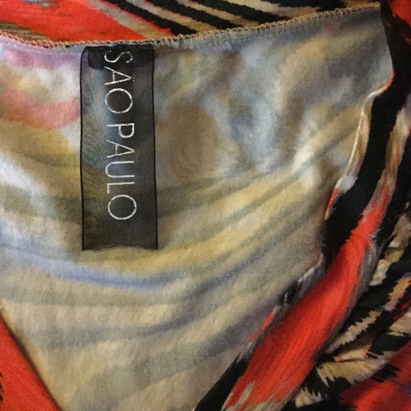 Sao Paulo Designer Sleeveless Animal Print Top - Picture 2 of 3