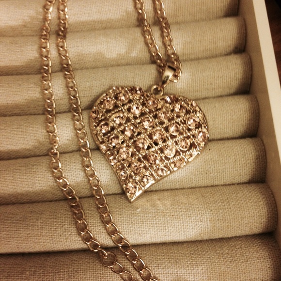 Rhinestone studded necklace/earrings bundle - Picture 2 of 4