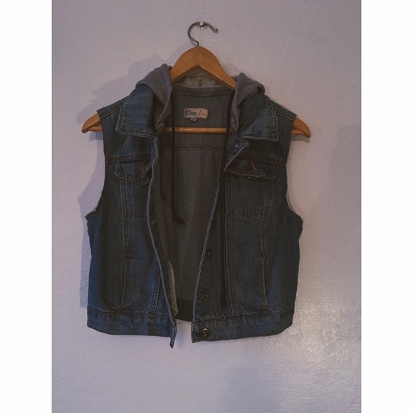 Hooded Denim vest