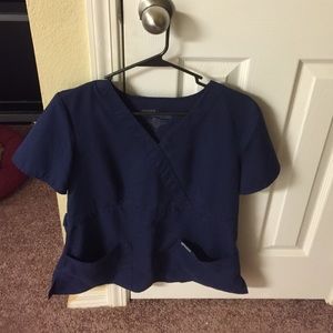 Navy blue scrub top