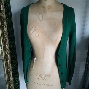 Fuzzy Green Cardigan